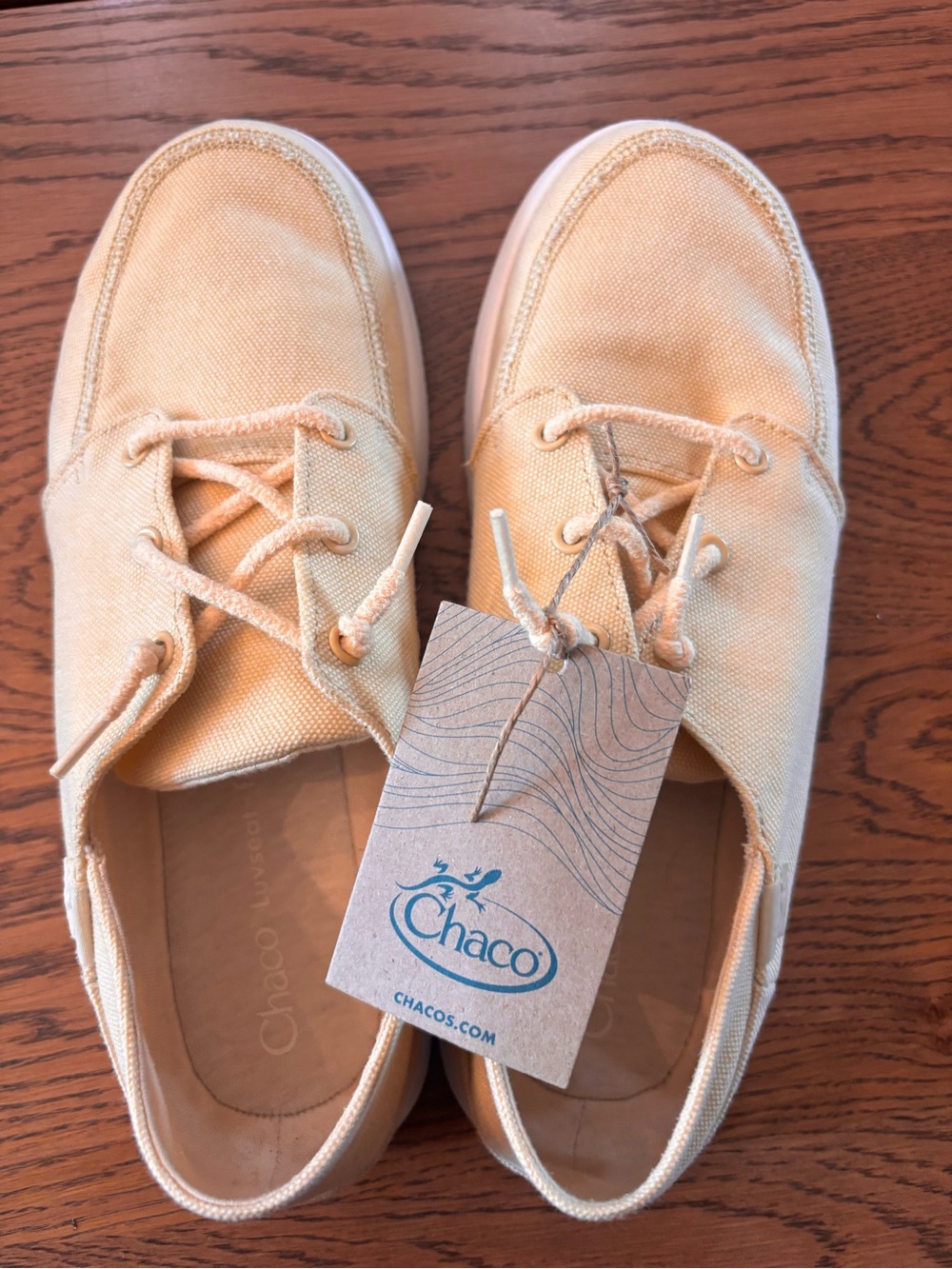 Chaos  Canvas Boat Shoes in Light yellow